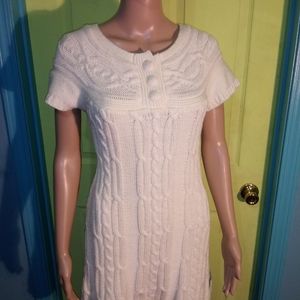 OFF WHITE SWEATER DRESS MEDIUM